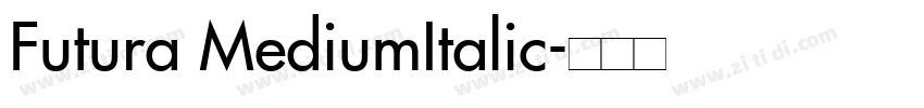 Futura MediumItalic字体转换